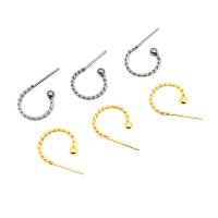 Stainless Steel Earring Stud Component 304 Stainless Steel Galvanic plating fashion jewelry & DIY & Unisex & machine polishing Sold By PC