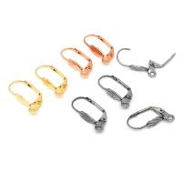 Stainless Steel Lever Back Earring Component, 304 Stainless Steel, Galvanic plating, fashion jewelry & DIY & Unisex & machine polishing, more colors for choice, 18x11mm, Hole:Approx 1.7mm, 100PCs/Bag, Sold By Bag