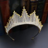 Bridal Tiaras Zinc Alloy with Crystal Crown plated fashion jewelry & wedding gift & for woman Sold By PC