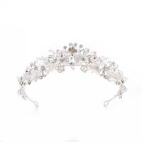Bridal Tiaras Zinc Alloy Crown plated fashion jewelry & wedding gift & for woman & with rhinestone Sold By PC