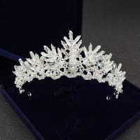 Bridal Tiaras Zinc Alloy with Crystal Crown plated fashion jewelry & wedding gift & for woman & with rhinestone Sold By PC