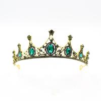 Bridal Tiaras, Tibetan Style, Crown, plated, fashion jewelry & wedding gift & for woman & with rhinestone, more colors for choice, 138x50mm, Sold By PC