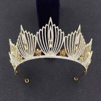 Bridal Tiaras, Tibetan Style, Crown, plated, fashion jewelry & wedding gift & for woman & with rhinestone, more colors for choice, 150x75mm, Sold By PC