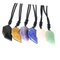Natural Gemstone Necklace with Nylon Cord fashion jewelry & Unisex Length Approx 24 Inch Sold By PC