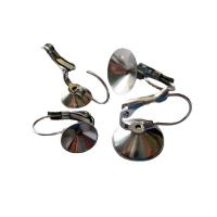 Edelstahl-Hebel zurück Ohrring-Komponente, 304 Edelstahl, rund, DIY & verschiedene Größen vorhanden, silbergrau, 20PCs/Menge, verkauft von Menge