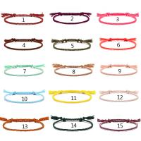 Cotton Thread Bracelet with 4.72 inch extender chain Round Adjustable & fashion jewelry & for woman Length 5.9 Inch Sold By PC