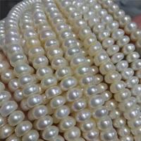 Perlas Patata Freshwater, Perlas cultivadas de agua dulce, Bricolaje, Blanco, Vendido para aproximado 38 cm Sarta