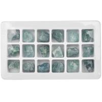 Grön fluorit Mineraler Prov, naturlig, grön, 2-3cm, 18PC/Box, Säljs av Box