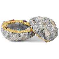 Ágata quartzo de gelo Cluster de Quartzo, with Pedra natural, naturais, cores misturadas, 8-10cm, vendido por PC