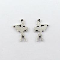 Zinc Alloy Pendants Girl plated silver color Sold By Bag