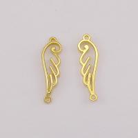 Tibetan Style Connector, Wing Shape, plated, golden, 30x9.60x2mm, 100PCs/Bag, Sold By Bag