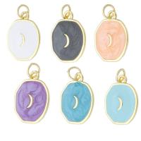 Brass Jewelry Pendants, gold color plated, fashion jewelry & DIY & enamel, more colors for choice, 13x18x2mm, Hole:Approx 3mm, 10PCs/Lot, Sold By Lot