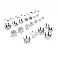 304 Stainless Steel Claw Setting, machine polished, DIY & different size for choice, original color, 100PCs/Bag, Sold By Bag