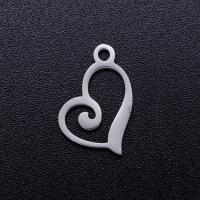 Stainless Steel Heart Pendants, 201 Stainless Steel, Vacuum Ion Plating, fashion jewelry & polished & DIY & Unisex, more colors for choice, 13x10mm, 5PCs/Bag, Sold By Bag