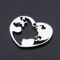 Stainless Steel Heart Pendants, 201 Stainless Steel, Vacuum Ion Plating, fashion jewelry & polished & DIY & Unisex, more colors for choice, 20x16mm, 5PCs/Bag, Sold By Bag