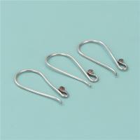 925 Sterling Silver Hook Earwire DIY silver color 0.8mm Sold By Pair