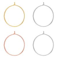 925 Sterling Silver Hoop Earring Components, plated, DIY & different size for choice, more colors for choice, Sold By Pair
