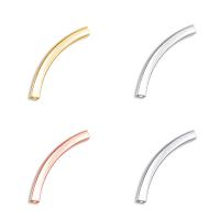 925 Sterling Silver Curved Tube Beads, plated, DIY & different size for choice, more colors for choice, Sold By PC