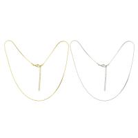 Stainless Steel Necklace Chain, 304 Stainless Steel Chain, Vacuum Plating, snake chain, more colors for choice, Length:Approx 20.5 Inch, Sold By PC