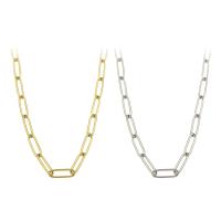 Stainless Steel Nekclace Chain, ovale keten, meer kleuren voor de keuze, 45+5cm, Verkocht door PC