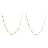 Stainless Steel Necklace Chain 304 Stainless Steel Chain Vacuum Plating oval chain Length Approx 20 Inch Sold By PC