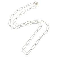 Cadena de acero inoxidable Nekclace, cadena oval, color original, longitud aproximado 20 Inch, Vendido por UD
