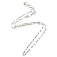 Stainless Steel Necklace Chain, 304 Stainless Steel Chain, rolo chain, original color, 40+5cm, Sold By PC