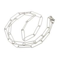 Stainless Steel Necklace Chain, 304 Stainless Steel Chain, oval chain, original color, Length:Approx 20.5 Inch, Sold By PC