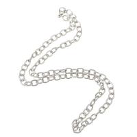 Stainless Steel Necklace Chain, 304 Stainless Steel Chain, oval chain, original color, Length:Approx 20 Inch, Sold By PC