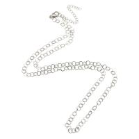 Stainless Steel Necklace Chain, 304 Stainless Steel Chain, rolo chain, original color, Length:Approx 20.5 Inch, Sold By PC