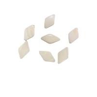 Grânulos do escudo de água doce natural, concha, Rhombus, polido, DIY, branco, 10x15mm, vendido por PC