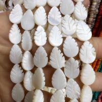 Natürliche Süßwasser Muschel Perlen, Süßwassermuschel, Blatt, DIY, keine, 10x15mm, verkauft per 40 cm Strang