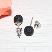 Lava Stud Earring with Zinc Alloy zinc alloy post pin for woman mixed colors 8mm Sold By Pair