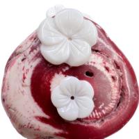 Koraliki z naturalnej słodkowodnej perły, Muszla słodkowodna, Kwiat, Rzeźbione, DIY, biały, 12mm, sprzedane przez PC