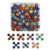 Gemstone Beads, Round, fashion jewelry & DIY, mixed colors, 8-8.5, Hole:Approx 1mm, Sold By Box