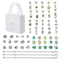 lega in zinco Set braccialetto fai-da--, with resina, gioielli di moda & DIY, colori misti, 110x133x45mm, 63PC/set, Venduto da set