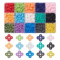 Grânulos de argila de polímero, joias de moda & DIY, cores misturadas, 158x96x17mm, Buraco:Aprox 2mm, vendido por box