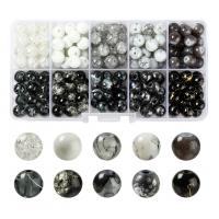 Perles en verre de mode, Rond, bijoux de mode & DIY, couleurs mélangées, 130x68x21mm, Vendu par boîte