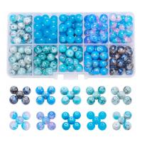 Fashion Glass Beads, Round, fashion jewelry & DIY, mixed colors, 130x68x21mm, Sold By Box