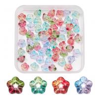 Fashion Glass Beads, fashion jewelry & DIY, mixed colors, 74x72x17mm, 80Pairs/Box, Sold By Box
