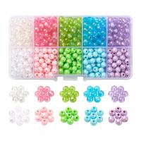 Resin Jewelry Beads, Round, fashion jewelry & DIY, mixed colors, 130x68x21mm, Hole:Approx 1mm, Sold By Box