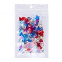 Acrylic Pendants, Heart, fashion jewelry & DIY, mixed colors, 130x80mm, 100PCs/Bag, Sold By Bag