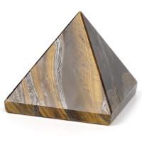 Tiger Eye piramide Decoratie, Piramidale, gepolijst, verschillende grootte voor keus, geel, Verkocht door PC