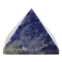 Sodalite Pyramid Decoration, Pyramidal, polished, different size for choice, blue, Sold By PC