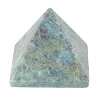 Ruby in Zoisite Pyramid Decoration, Pyramidal, polished, different size for choice, green, Sold By PC