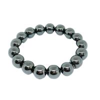 Hematite Bracelet, Round, Unisex & anti-fatigue & different size for choice, more colors for choice, Length:Approx 7.09 Inch, Sold By PC