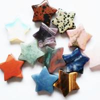 Полудрагоценный камень Декоративные украшения, Звезда, полированный, различные материалы для выбора, Много цветов для выбора, 30x30x10mm, продается PC