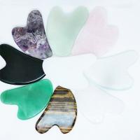 Природный камень Соскоб пластина, Сердце, полированный, различные материалы для выбора, Много цветов для выбора, 85x55x7mm, продается PC