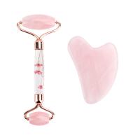 Rose Quartz Massage Jewelry with Zinc Alloy rose gold color plated Sold By PC
