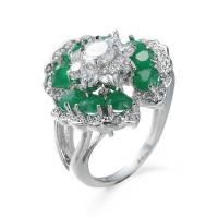 Krychlový Circonia Micro vydláždit mosazný prsten, Mosaz, platinové barvy á, módní šperky & unisex & různé velikosti pro výběr & se zirkony, více barev na výběr, Prodáno By PC